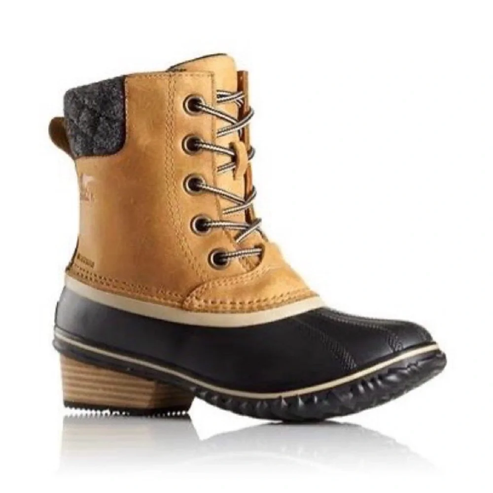 SOREL Slimpack II Lace Waterproof Boots in Elk Black 7.5 - Picture 4 of 16